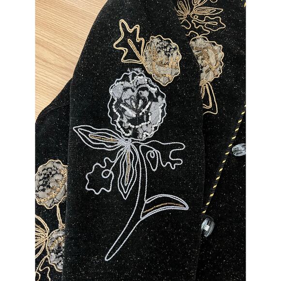 Drapers And Damons Women’s Vintage Glimmer Glitter Evening Jacket Size L Vintage - Picture 14 of 16